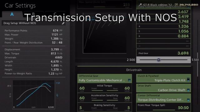 Gran Turismo 6 - Drag Setup - Nissan GT-R Black Edition '12 смотреть онлайн