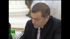 Последнее выступление Суркова перед отставкой