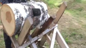 Бензопила HUTER BS 62. Китайская бензопила 3,9л.с. Полный краш-тест. Пилим берёзу.