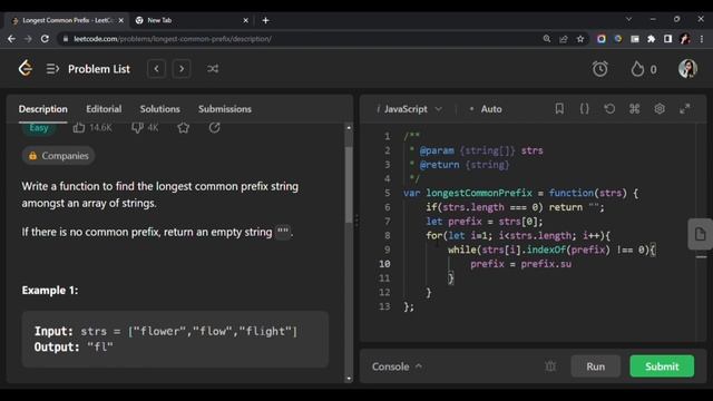 The Longest Common Prefix || Leetcode || Javascript @freecodecamp смотреть онлайн
