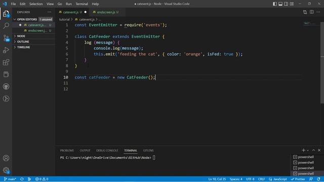 EventEmitter Class - Node Tutorial смотреть онлайн