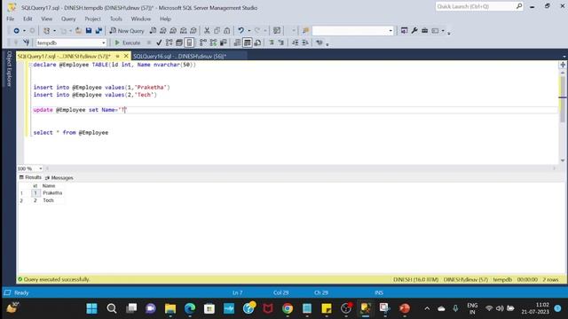SQL Server Part 39 | Table Variable in SQL Server | Malayalam смотреть онлайн