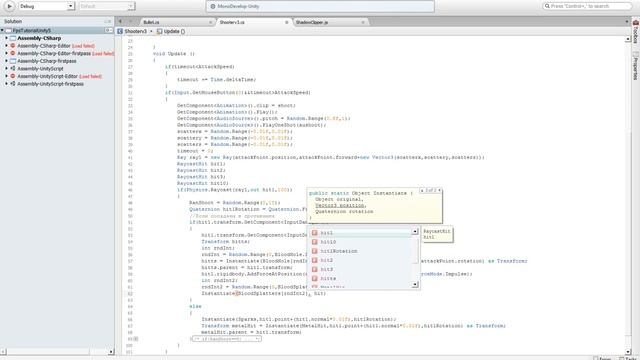 Unity брызги крови