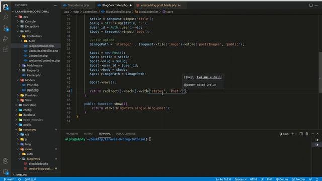 Complete Laravel Blog Tutorial смотреть онлайн