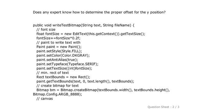 Android : Android canvas drawText y-position of text смотреть онлайн