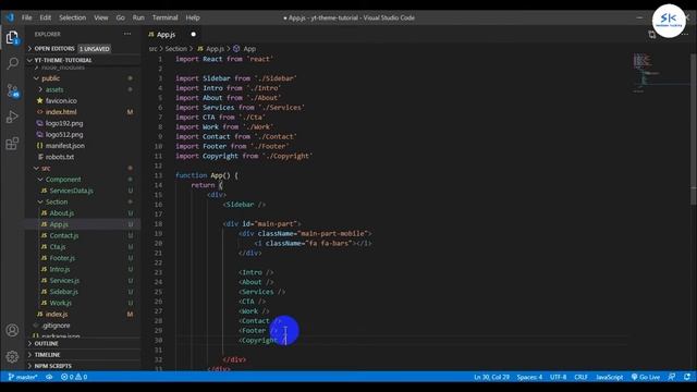 React JS Tutorial #PART_9 - Convert HTML Template to React JS Section COPYRIGHT смотреть онлайн
