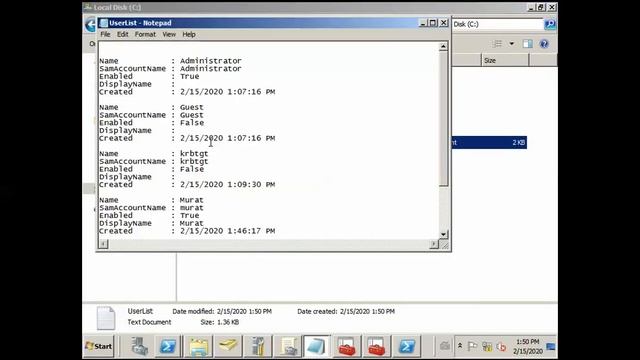 Windows Server 2008 R2 AdUserList PowerShell , PowerShell Script User list Export Csv смотреть онлайн
