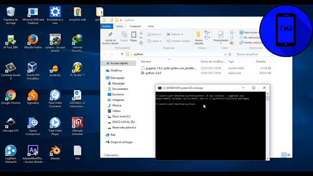 Python y Pygame para Windows 10 смотреть онлайн
