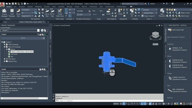 Create custom equipment part for AUtoCAD Plant from Inventor смотреть онлайн