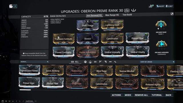 Warframe | My Personal Umbral Oberon Build смотреть онлайн