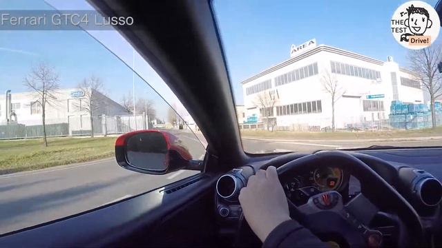 Ferrari GTC4 Lusso POV test drive, V12 Amazing engine & exhaust sound!! смотреть онлайн