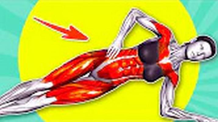 Упражнения лежа. Для красивой талии. смотреть онлайн