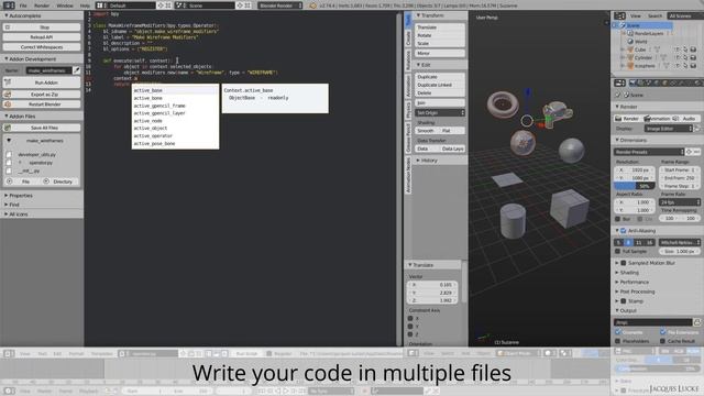 How to make a Blender Python Addon using Code Autocomplete смотреть онлайн