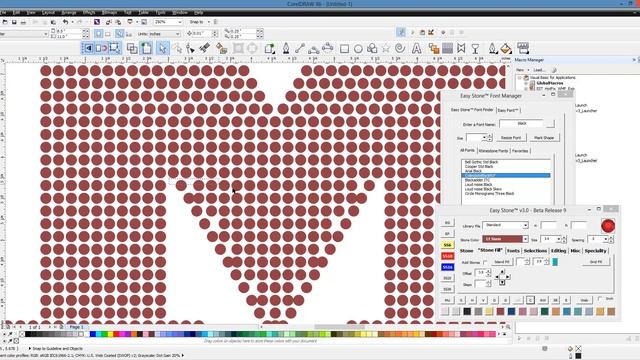 Easy Stone™ v3.0 CorelDRAW Rhinestone Macro - College M Project смотреть онлайн