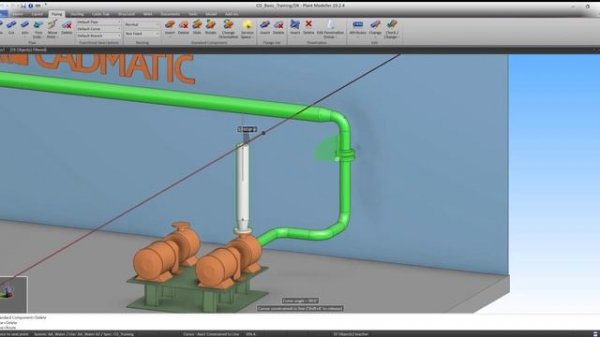 Pipeline 02 | Getting elevation from an existing item and making a branch | CADMATIC Academy