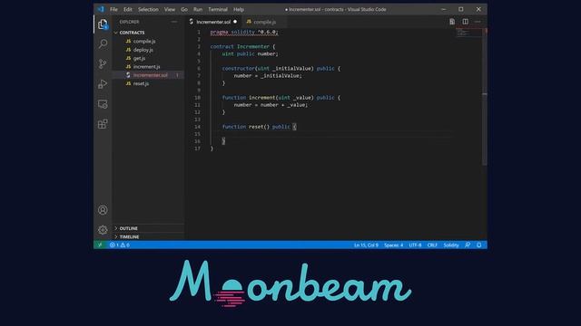 Руководство: Пишем и компилируем Смарт-контракт в Moonbeam, используя библиотеку WEB3 и JavaScript смотреть онлайн