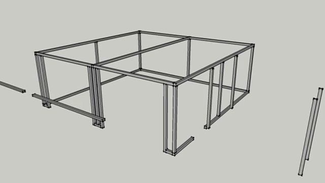 Металлокаркас для гаража на две машины. смотреть онлайн
