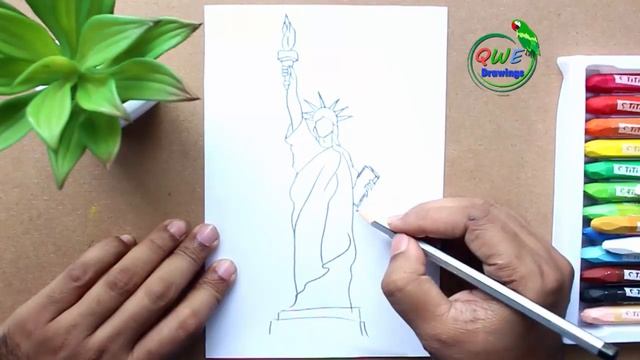 Drawing Statue of Liberty ✅ How to Draw Statue of Liberty смотреть онлайн