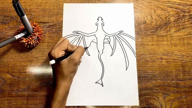 Marker Drawing Of Dragon | How To Draw dragon easy| Learn Step by step смотреть онлайн