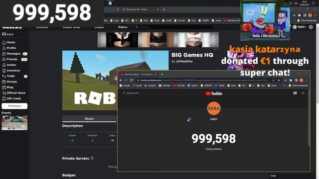 ?1,000,000 SUB SPECIAL LIVE from BIG GAMES HQ смотреть онлайн