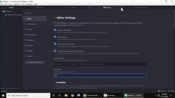 How to run HTML on Atom Editor