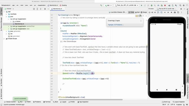 BasicTextField,TextField & their properties in jetpack-compose | Android Development in Kotlin смотреть онлайн