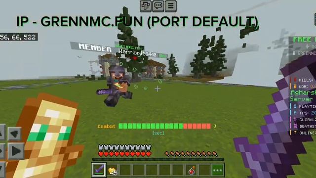 PVP MONTAGE IN GREENMC • PVP WITH WARRIOR смотреть онлайн