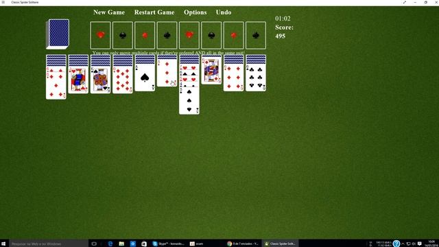 Classic Spider Solitaire смотреть онлайн