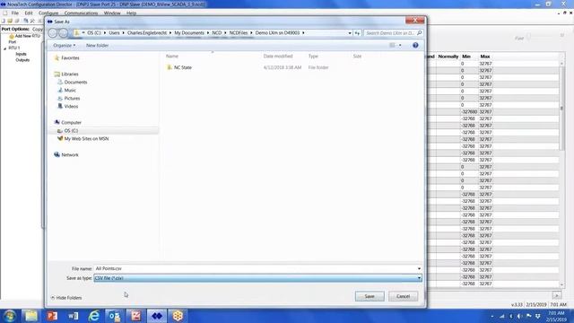 Exporting an NCD Slave port configuration to Microsoft Excel .csv format смотреть онлайн