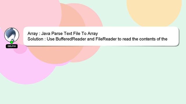 Array : Java Parse Text File To Array смотреть онлайн