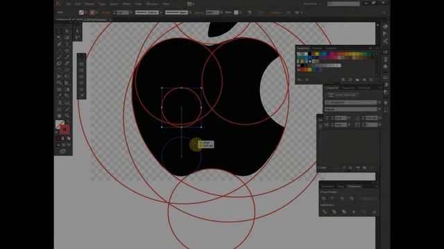 Adobe Illustrator Tutorial- How to draw Bite Apple Logo through Golden Ration смотреть онлайн