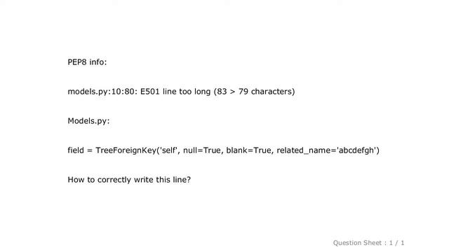 Django : Line is too long. Django PEP8 смотреть онлайн