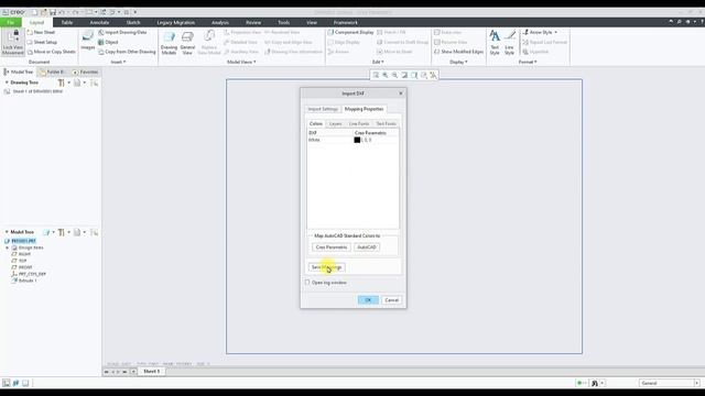 How to set configuration option about import DXF/DWG file in Creo Parametric смотреть онлайн