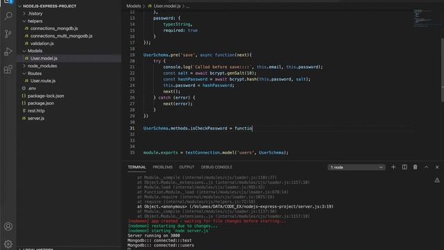 Loggin Users with bcrypt Node.js (6) | Node and express course | ANONYSTICK смотреть онлайн
