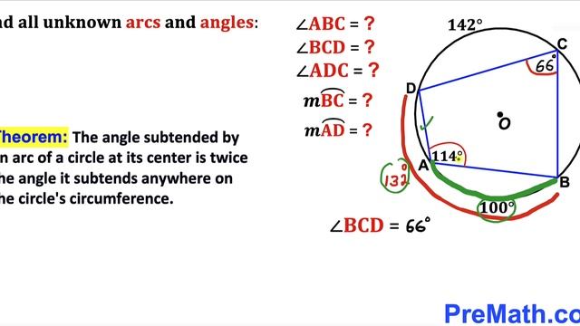 Find all unknown angles and arcs for the Cyclic Quadrilateral | Important Geometry skills explained смотреть онлайн