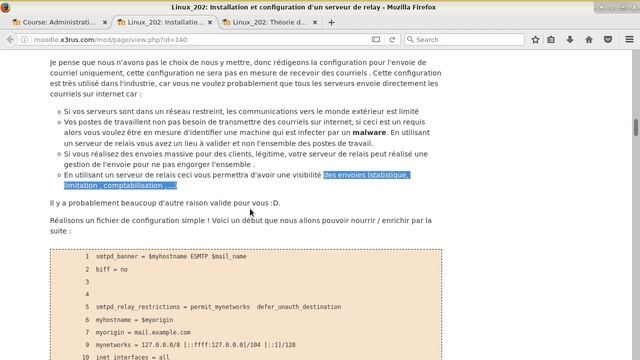 Linux 202 ( Cours 38 - Postfix - théorie du protocole de courriel + mise en place serveur de relais смотреть онлайн