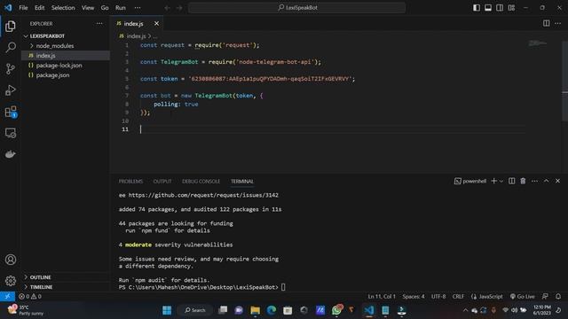 How To Create A Telgram ChatBot Using Dictionary API and Node.js | 21pa1a0544 | E ASHA BIBI | VIT смотреть онлайн