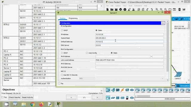 13.3.1 Packet Tracer - Use ICMP to Test and Correct Network Connectivity смотреть онлайн