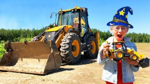 Lev play with Magical toy Mini Tractor and ride on Big Power wheel Tractors