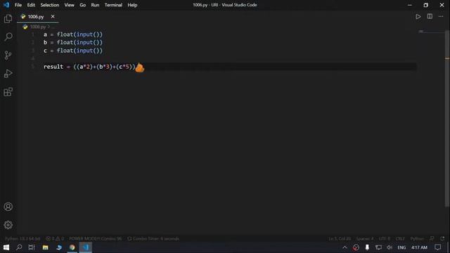 URI Solutions in Python: 1006 - Average 2 | Python | URI Solution | বাংলা смотреть онлайн