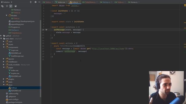 ASP.NET Core REST API & SSR with Nuxtjs Vuex Store - The Bridge - Tricking Library Ep3 смотреть онлайн