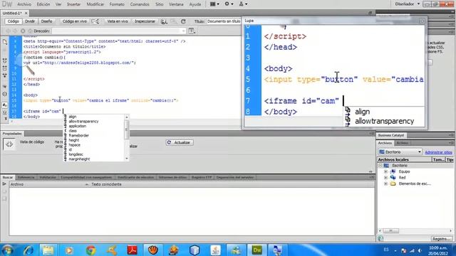 Cambiar iframe Html dinámicamente con un botón con javascript смотреть онлайн