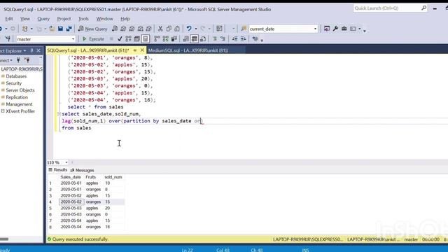 SQL Intermediate Question 4 - lag function and finding difference for each day смотреть онлайн