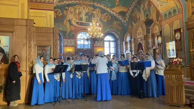 Архиерейская Литургия! 2 - й Антифон, муз. о. Матфея! Единородный Сыне, муз. П.Чеснокова смотреть онлайн