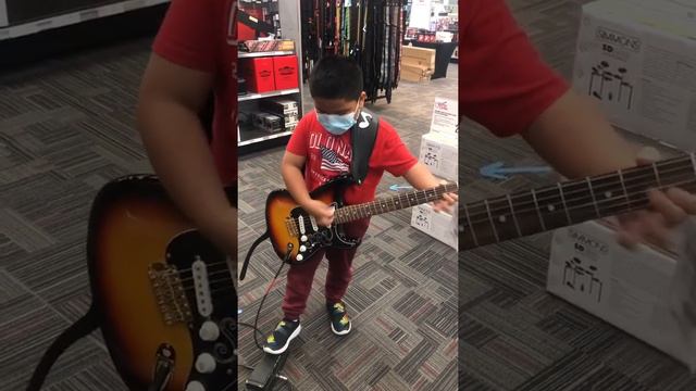 8 Year old Jeck plays Voodoo Chile (child) on a Fender SRV Strat смотреть онлайн
