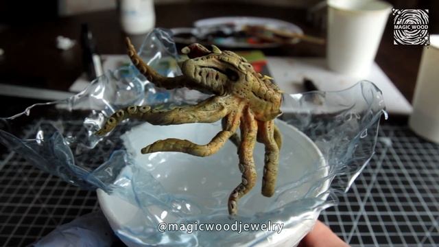 DIY! Kraken Vs Pirate Ship Diorama / Polymer Clay / Epoxy Resin / 3D Print.