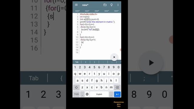 write a c program to find sum of diagonal elements смотреть онлайн