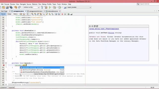 Tutorial Membuat Form Input Data Pengguna Java NetBeans & Database MySQL (Part 3/3) смотреть онлайн