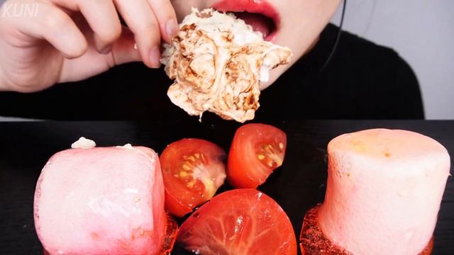 ASMR GIANT* MARSHMALLOW TANGHULU MUKBANG DESSERTS 마시멜로우 탕후루, 사파이어 포도 먹방 デザート NACHTISCH POSTRE TOETJ