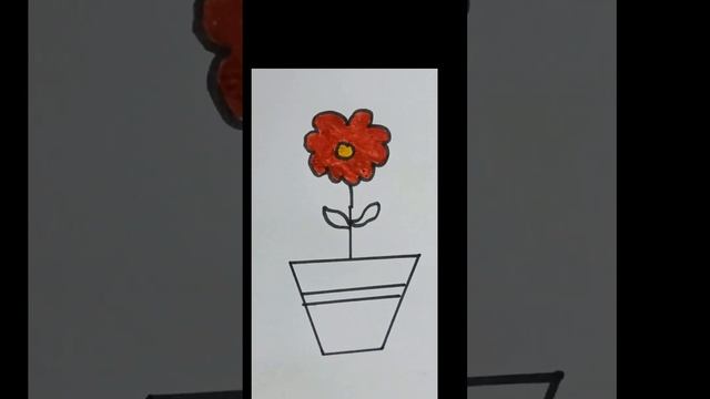 Flower Pot Drawing/Simple Flower Pot Drawing/Flower Vase#drawing#art#easydrawing#howtodraw смотреть онлайн